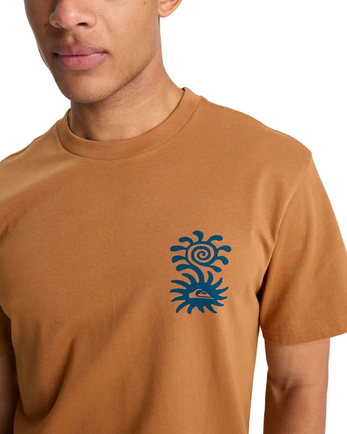 T-Shirt QUIKSILVER "Evo Blossom Of Peace", Herren, Gr. S, braun (tobacco braun), Obermaterial: 100% Baumwolle., Shirts T-Shirt tobacco braun S