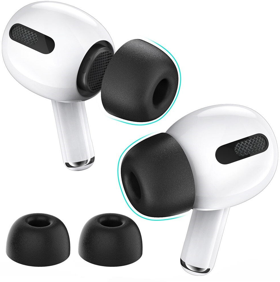 AirPods Pro (1. & 2. Gen.) AHASTYLE Memory Foam Ørepropper - S / M / L - Sort