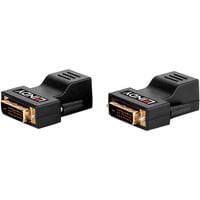 DVI-D Single Link Extender, DVI Erweiterung schwarz, 70m, Cat.6