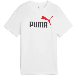 PUMA Essentials 2 Color No.1 Logo T-Shirt Jungen 02 - PUMA white 164