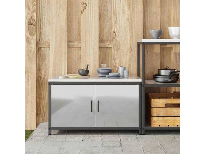 UU*TOP Meuble de rangement de cuisine - design modulaire - Argenté Acier galvanisé CC2331