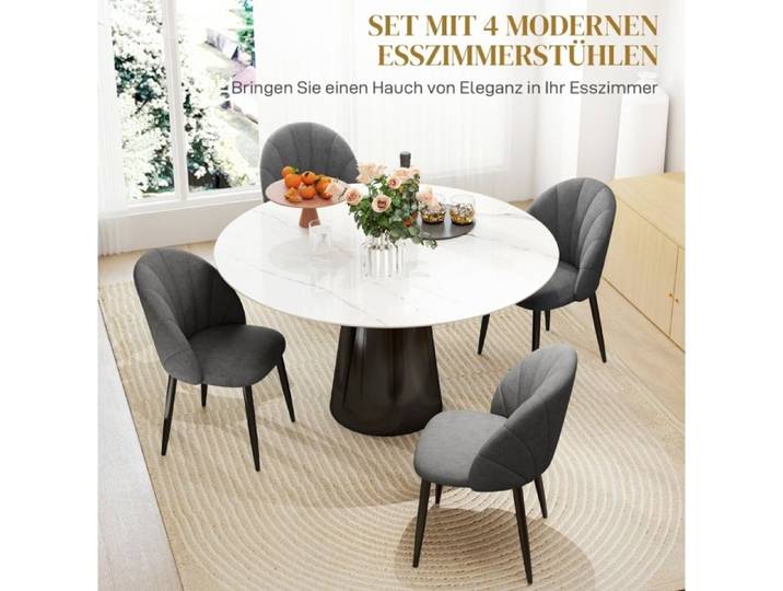 Chaises De Salle À Manger Gris Chaises Design FloraGrace Pour Salle À Manger Gain De Place 52x54x79cm