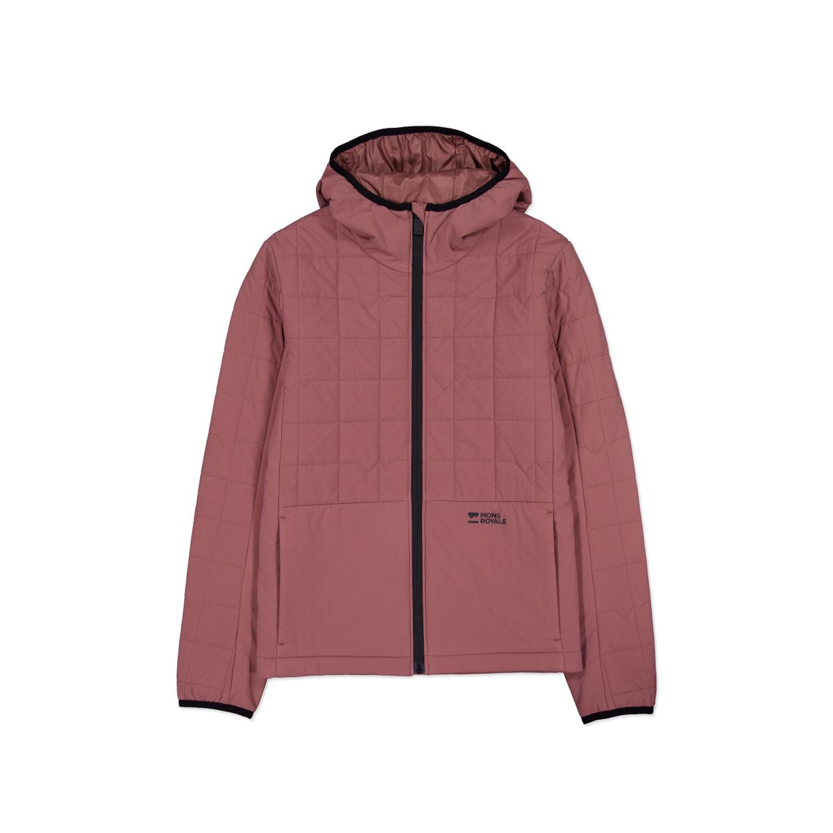 Mons Royale Womens Canyon Merino Insulated Hooded Jacket desert rose (920) M 100801-1171-920-M