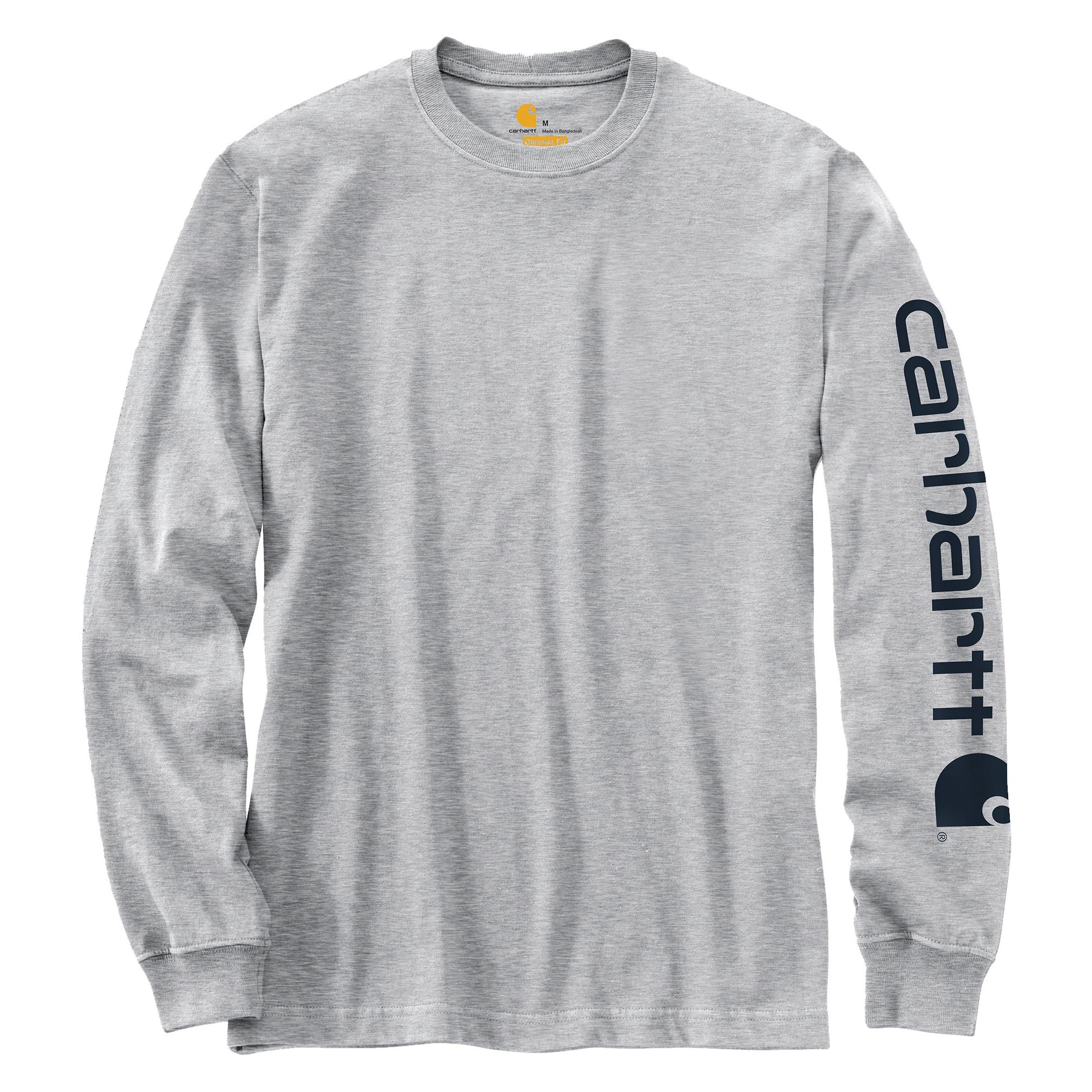 Carhartt Langärmliges graues T-Shirt mit Logo (S) (.EK231.HGY.S004)
