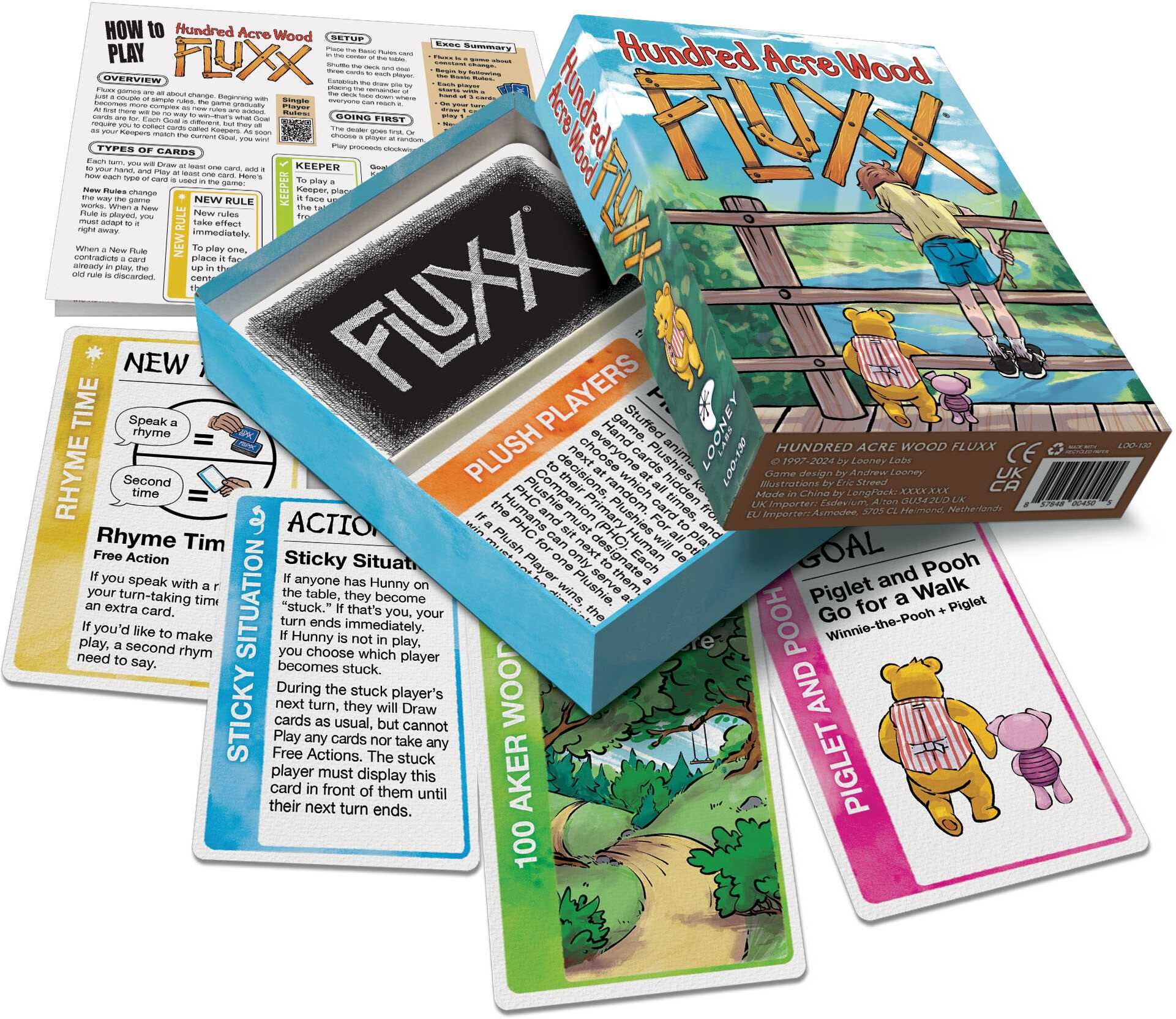 Hundred Acre Wood Fluxx - Family Card Game, Ages 6+, by Looney Labs