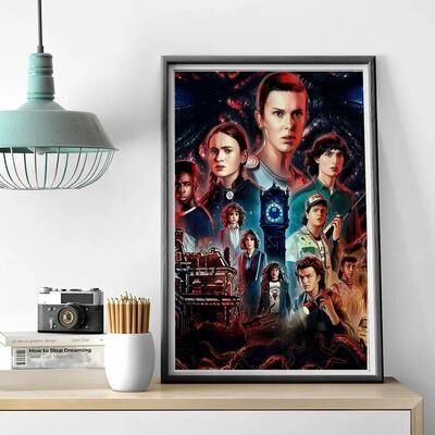 Uplift Treasures Stranger Things Canvas Wall Poster c 15.75 23.62 In