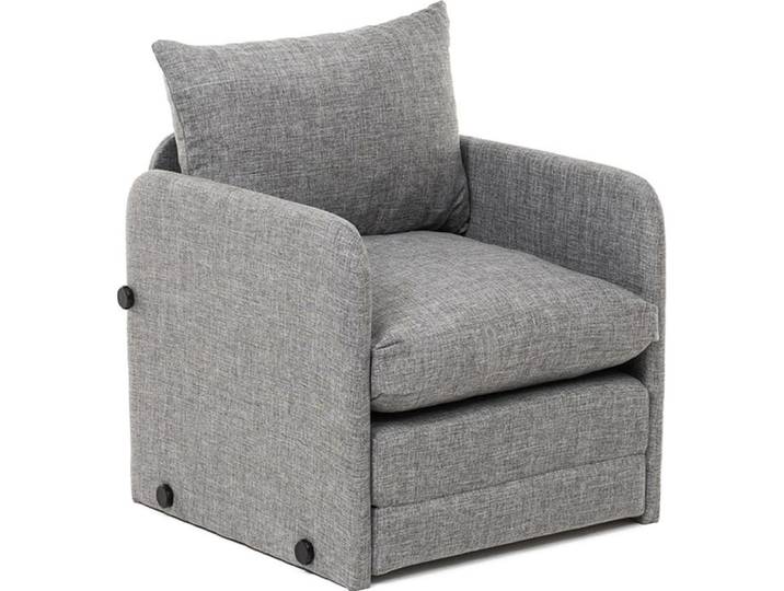 Fauteuil convertible en lin gris clair