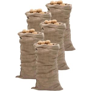 vidaXL Jutesack 155779, 220 g/m², 5 Stück, Gartensack, 65 x 135cm