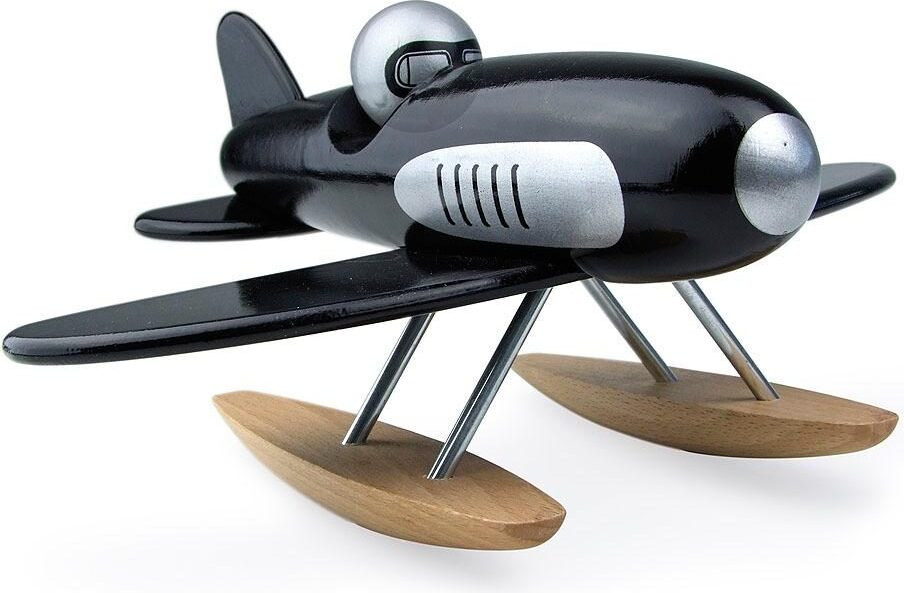 Vilac Retro houten vliegtuig - zwart