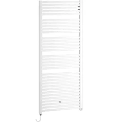 Kermi Geneo quadris-E Bad- und Wohnheizkörper, Glanzsilber Metallic, 814x447x32 mm, links, Elektroset WRX weiß