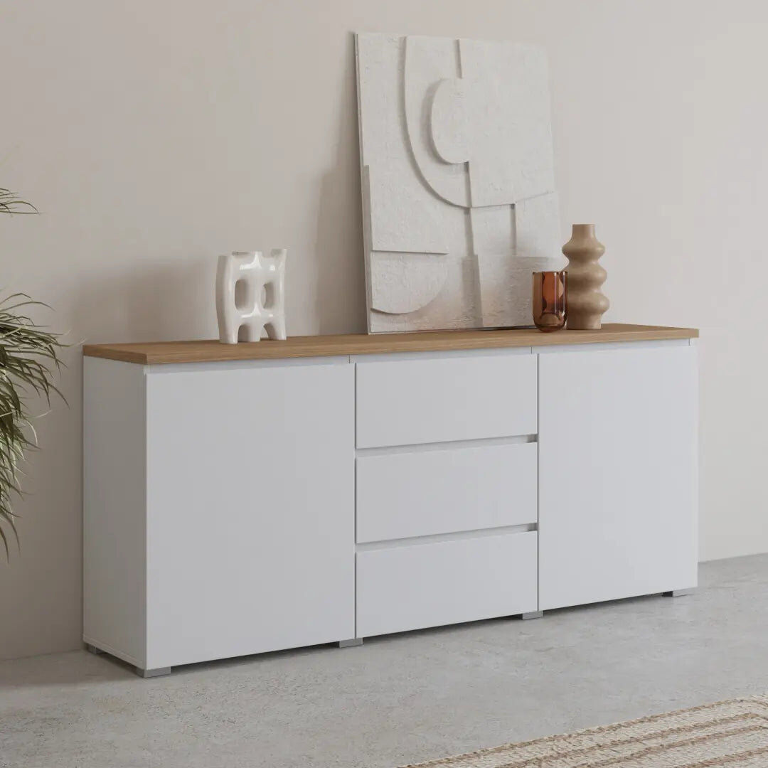 17 Stories Tavi 150 cm W Sideboard White 68cm H X 150cm W X 35cm D