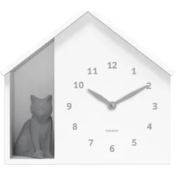 Karlsson, Wanduhr, Wall Clock Siting Cat (24.90 cm)