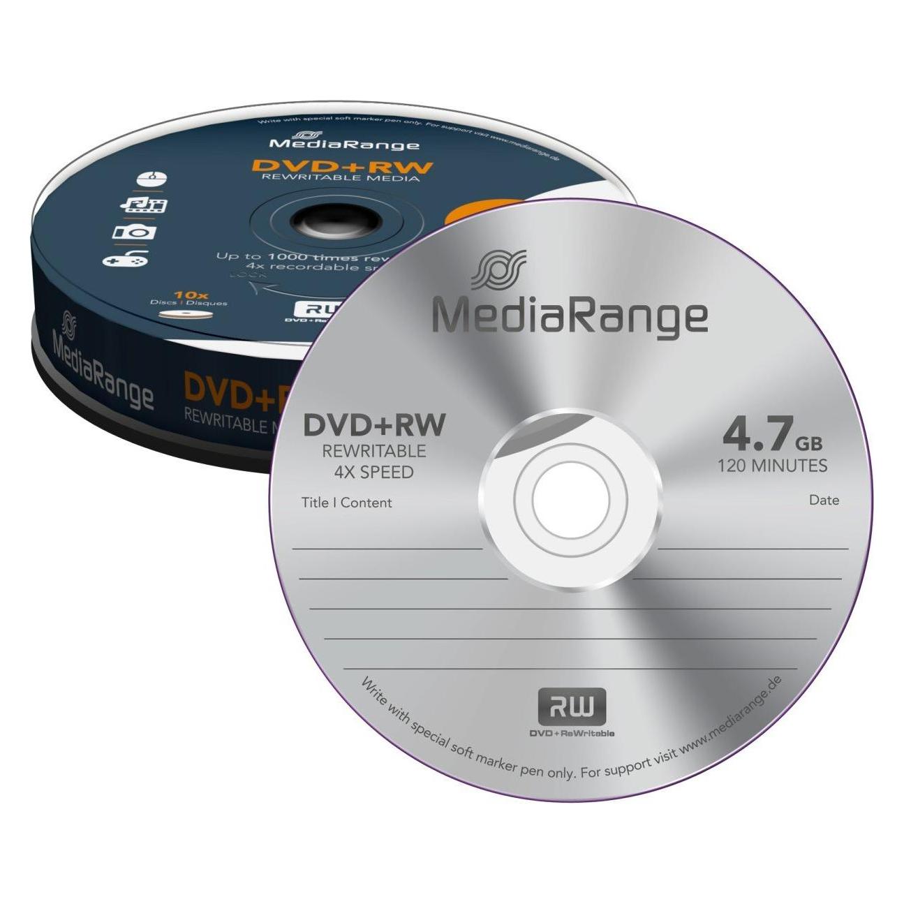 MediaRange 10 x DVD+RW (10x) (MR451)