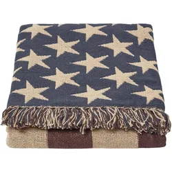 ÜBERWURF 125/150 cm mit US-Flagge im Vintage-Look