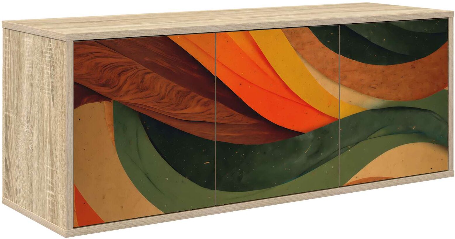 vidaXL Meuble TV mural BONN 102 x 33 x 40 cm Chêne Sonoma