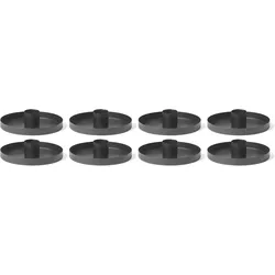 8er-Set Tafelkerzenhalter SCHWARZ Durchmesser 6cm Adventskranz weihnachtliche Tischdekoration scandic chic Stabkerzenhalter Kerzenteller Kerzenständer Candle Holder Kerzenpin Kerzenpick