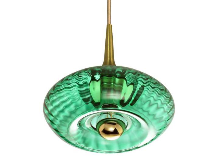 Suspension verre diamètre 20cm vert