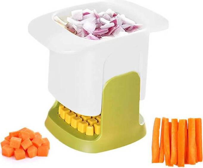 Mcstar Multifunctionele groentehakker en uienblokjes snijder voor frietjes, komkommer en aardappel, wit