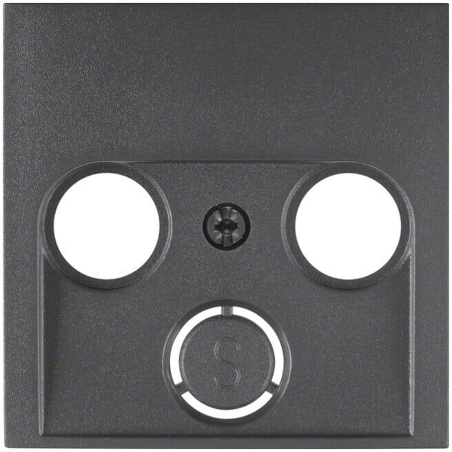 Berker Élément central anthracite pour prise antenne 2-3 trous 12031606 (12031606)
