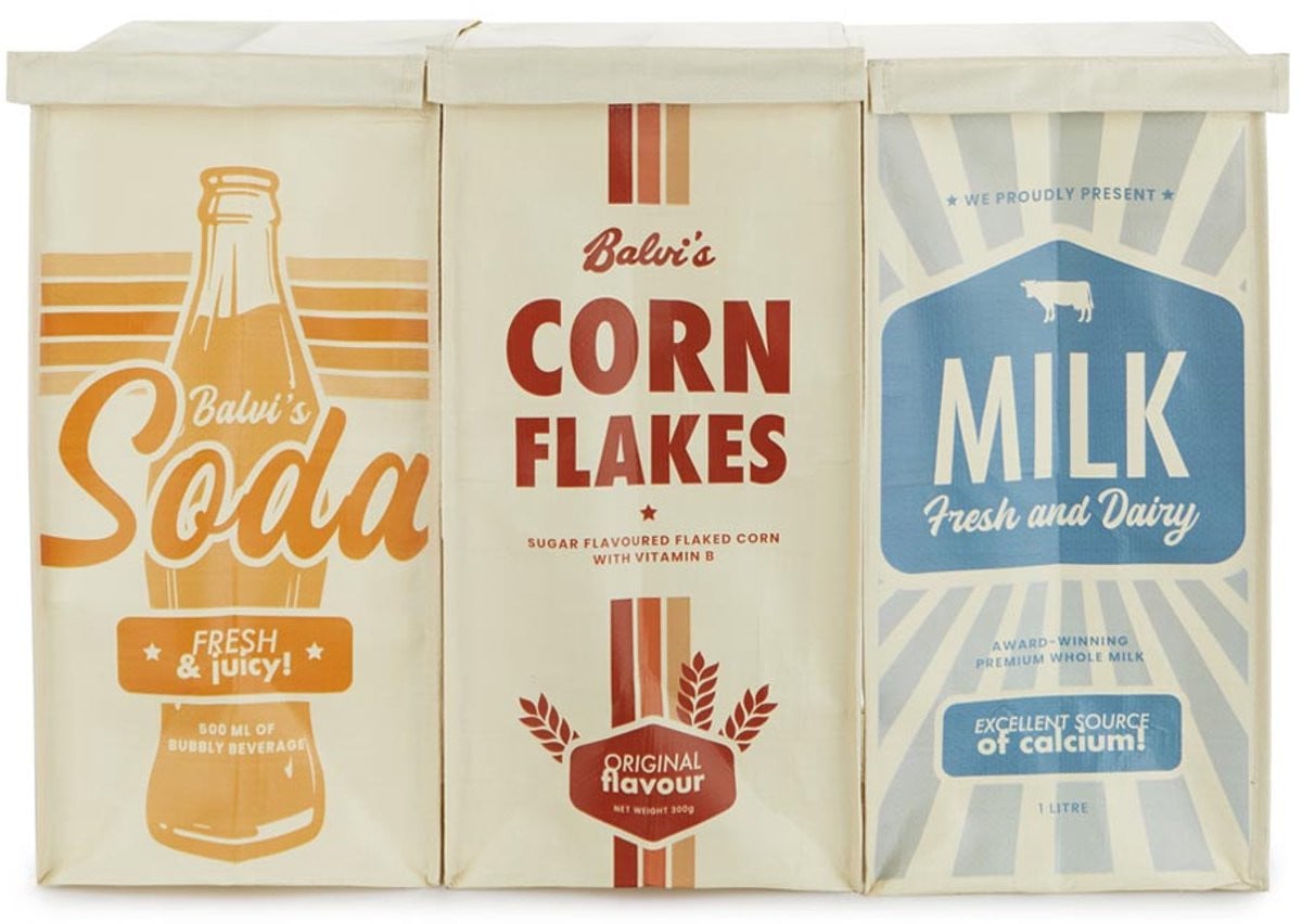 Balvi Recycling Bag Set Retro Stijl