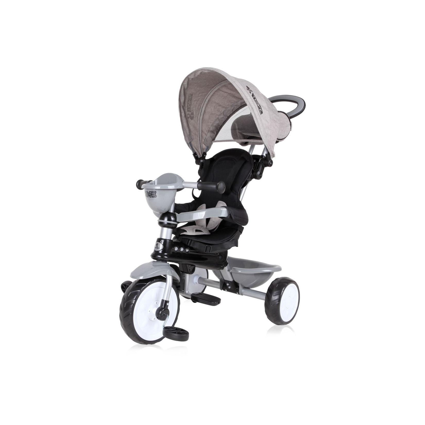 Lorelli Tricycle One 3 in 1 EVA-Reifen Schiebestange Anti-Rutsch Pedale umbaubar grau