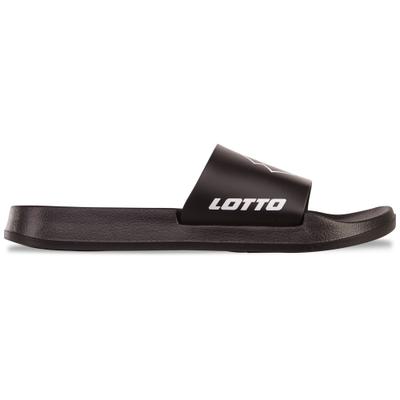 Badesandale LOTTO, Herren, Gr. 39, schwarz-weiß (schwarz, weiß), Synthetik, clean, Schuhe, - mit bequemem Fußbett