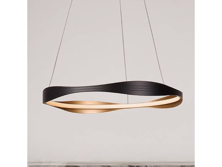 Suspension Dobi Ø 60cm Noir/Noir Aluminium LED non-remplaçables Module LED