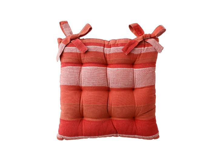 Galette de chaise carrée rayée - lot de 2 - Blancheporte