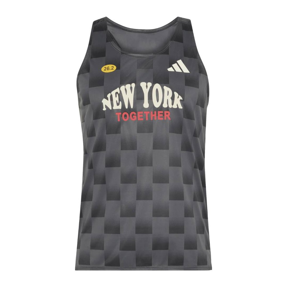 Camiseta Adidas Adizero NYC Cinza Preto, Tamanho L Homem