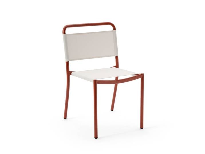 Stuhl Asello Gestell rostrot rostrot/weiß 48x79x59 cm