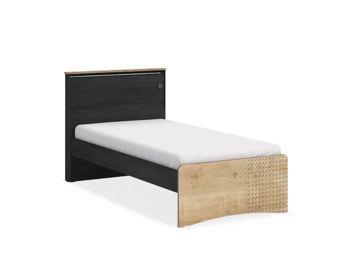 Bett Black mit Kopfteil