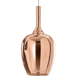 OFELIA S/10 Pendelleuchte, verspiegeltes Kupfer – Borosilikatglas, G9, 3 m Kabel, schickes Industriedesign, Gea Luce