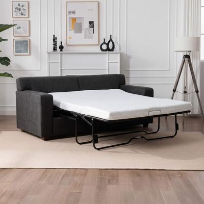 AC Pacific 76 in Grey Modern Loveseat Sleeper Sofa with Full Bed and 2 Pillows