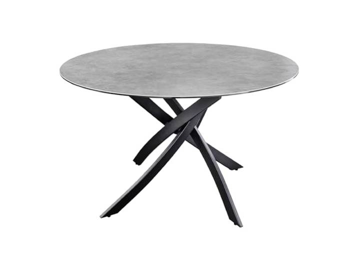 Riess Ambiente Runder Esstisch Alpine 120cm - anthrazit schwarz - Keramik 4 Sitzplätze, höhenverstellbare Füße, Sterngestell, stabile Konstruktion, ca. 60 kg Belastbarkeit, Metallgestell