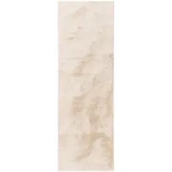 benuta Basic - Kunstfell-Teppich Furry Beige 70x200 cm