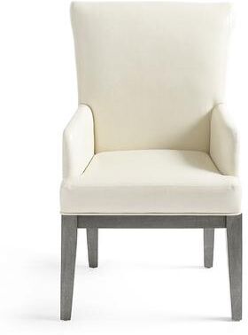 Corinne Dining Armchair - Gray Wash, Gray Wash/Marbled Bone - Grandin Road
