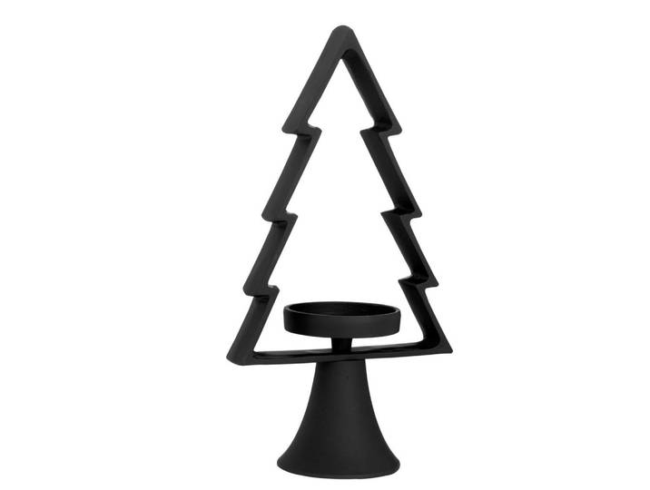 Kerzenhalter, Schwarz, Metall, 9.5x34x17 cm, zum Stellen, Dekoration, Kerzen & Kerzenhalter, Kerzenständer