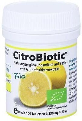 Sanitas Citrobiotic Grapefruit Seed Extract 100 Tablets