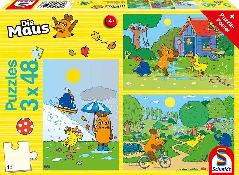 Schmidt Spiele Kinderpuzzel De Muizen - 3 x 48 stukjes