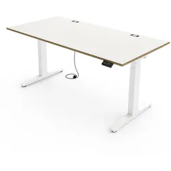 Yaasa Desk Expert, Multiplex Weiß, 160x80 cm - Elektrisch höhenverstellbarer Schreibtisch