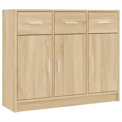 vidaXL Sideboard Sonoma-Eiche 91x28x75 cm Holzwerkstoff