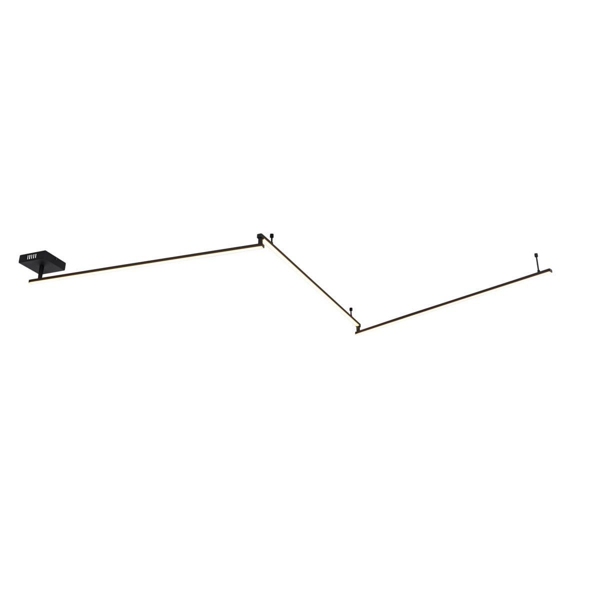 Qazqa Moderne LED Plafondlamp Zwart met Afstandsbediening en Dimfunctie