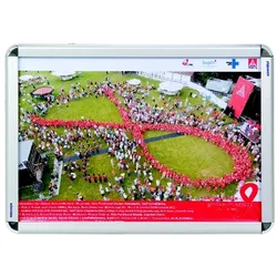 Franken Wechselrahmen-Tafel silber Aluminium Klapprahmen 45,2 cmx62,6 cm