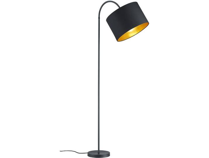 TRIO LEUCHTEN Stehlampe Hostel , gold (schwarz, goldfarben), 1, Ø 35cm H: 156cm, Leuchten, Schirm flexibel einstellbar, Stehlampe