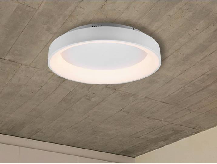 Große LED Deckenleuchte mit Fernbedienung & Dimmer Weiß Ø 60cm für Treppenhaus