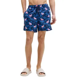 Jack & Jones Herren Badehose Badeshort JPSTMAUI VIBES NOVELTY AOP - 12291426 Granite Green - XL