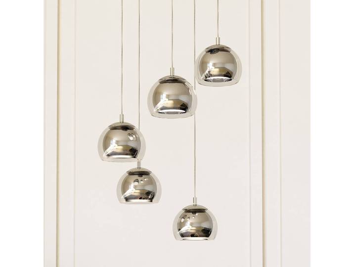 EGLO Hängelampe Rocamar 1, dimmbar, chrom / silber, für Wohn- / Esszimmer, Glas, Modern, Pendelleuchte