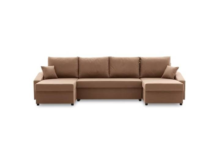 Mebligo ECKSOFA U MIT SCHLAFFUNKTION Sparta Plus BONELL Cappuccino