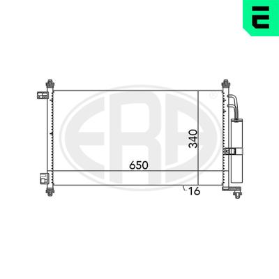 ERA Kondensator, Klimaanlage 667069 für NISSAN