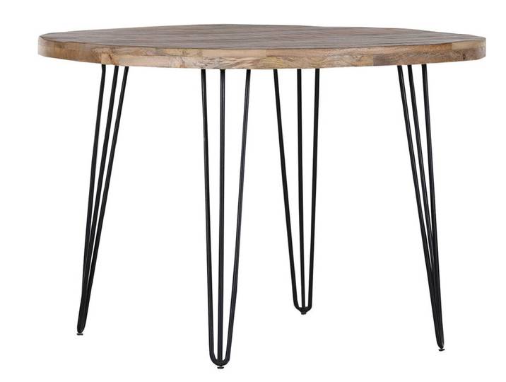 Esstisch BALTIC 105 x 76 cm braun / schwarz Mango massiv